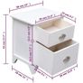 Nightstand 2 pcs with 2 Drawers Grey and White Image 4