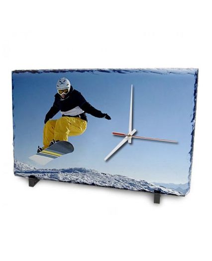 Personalised custom printed Clock Photo Slate 25 x 40cm with your photo oi any image