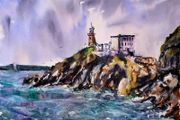 bailey lighthouse howth watercolour