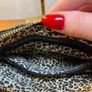Marc B black faux patent croc shoulder bag clutch with detachable chain strap Image 6