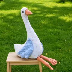 Handmade Upcycled Goose Plush Doll / Unique Soft Decor / Gift