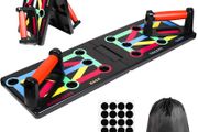 Push Up Board,12 in 1 Foldable Push Up Rack Board, Body Building Pushup Stands Power-press &amp; Multi-function Board for Body Muscle Training Sport Gym Home Exercise