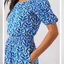 v by very curve be Blue and White and White Bardot summer dress Image 2