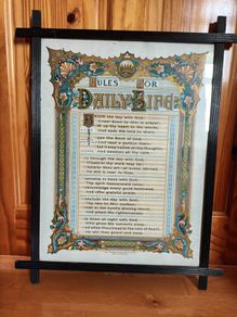 Rules For Daily Life - Antique Picture.
