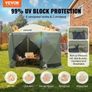 Pop Up Gazebo Tent, Pop-Up Screen Tent 6 Sided Canopy Sun Shelter with 6 Removable Privacy Wind Cloths & Mesh Windows, 10x10FT Quick Set Screen Tent with Mosquito Netting, Army Green Image 2