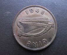1948 Irish Republic. One Penny. Nice condition!