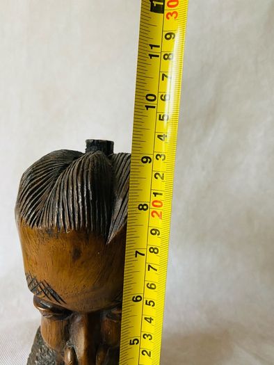 African wood carved bust