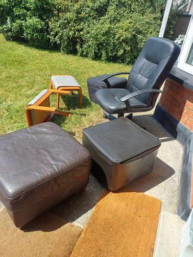 Free ottomans, foot stools, office swivel chair