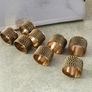 Vintage Copper Brass Gold Braided Napkin Rings Set Of 8 Image 4