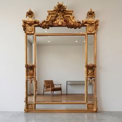 Large ornate mirror that can be used as an Overmantle