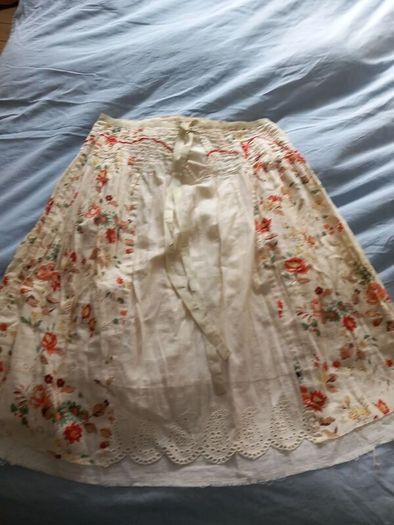 Summer floral knee length skirt