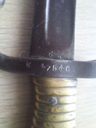German Captured (Beutewaffen) French M1866 Chassepot Bayonet w/ Scabbard