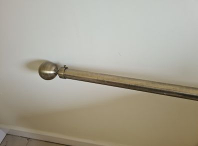 Gun Barrel/Pewter curtain Pole