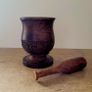 Vintage rosewood pedestal & mortar Image 2