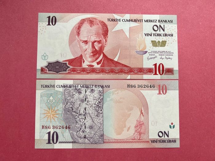 Turkey  10 New Lira 2005 Pick 218b.  ( Uncirculated )