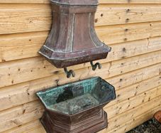 Antique French Copper Wall Water Fountain