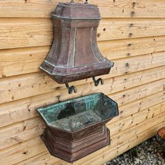 Antique French Copper Wall Water Fountain
