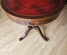 Regency-Style Mahogany Drum Table