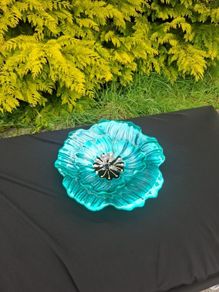 Floral glass fruit plate postage possible