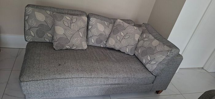 couch and footrest