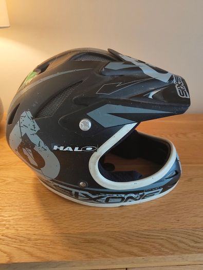 Mountain Bike helmet and trousers