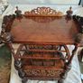 Victorian Walnut Canterbury Table Image 3