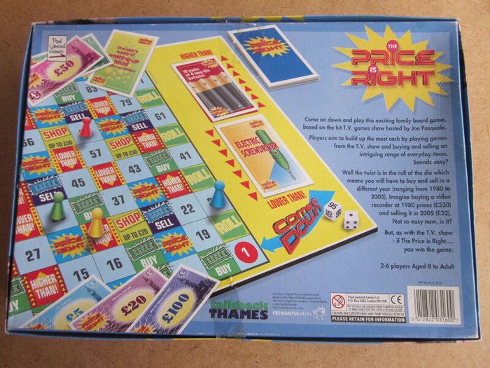 The Price Is Right Board Game Joe Pasquale 2005