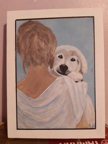 Acrylic Painting cute dog