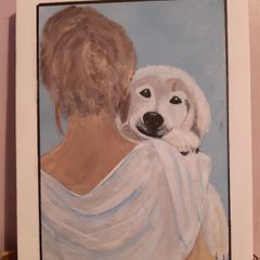 Acrylic Painting cute dog