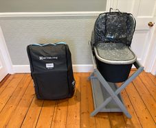 UPPAbaby Vista Travel System Bundle (Emmett Green) + Bassinet Stand, PiggyBack Board & Cozy Ganoosh