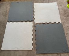 Grey & White Foam Floor Playmat