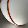 Large White & Red Studio Art Glass Vase Image 8