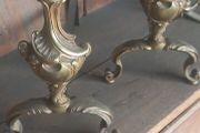 Antique Fire Dogs Brass Very Nice condition