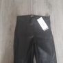 Zara black leather look trousers Image 3