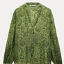 Fab Zara Bloggers Insta Famous Green Print Blouse Image 5