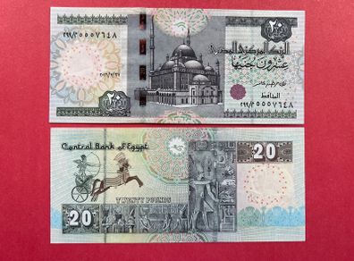 Egypt  20 Pounds  2017   ( uncirculated ) Pick 65 .
