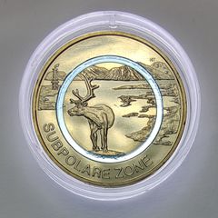 Germany 5 Euro (A) Base Metals (Polymer Ring) Uncirculated Coin 2020 - Subpolare Zone - Earth's Climate Zones