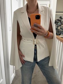 White blazer/cape
