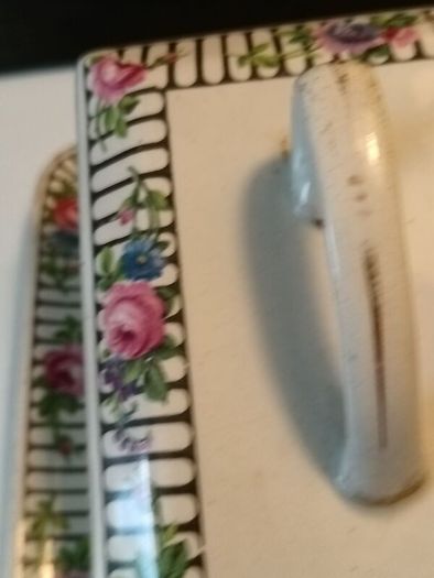Henry Alcock Victorian Staffordshire Hand Painted Butter Dish