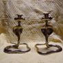 Antique Snake form Candlestick Holders Image 6