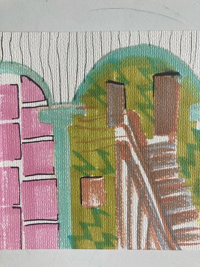 Original art Marrakech Drawing contemporary Irish Art abstract painting