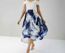 NWT Coast Lira Fit and Flare Jacquard Midi Dress