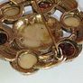Vintage Miracle Scottish Celtic Glass Agate Gold Tone Pendant Brooch 5.5 Cms Image 3