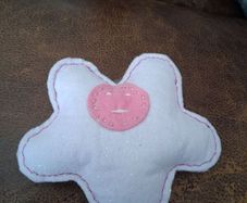 handmade white star