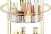 360 Rotating Makeup Organiser, 3 Tiers Spinning Skincare Organiser, Multi-Function Make Up Storage, Large Capacity Cosmetic Perfume Stand for Vanity, Bathroom and Bedroom