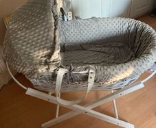 Clair De Lune Wicker Moses Basket