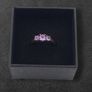 Minimalist 925 Sterling Silver & Amethyst Trilogy Ring Image 2