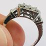 Brand New 18ct White Gold Square Halo Cluster Diamond Engagement Ring Image 6