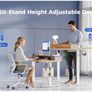 120 x 60 cm, Stable Sit-Stand Desk with Memory Control Image 7