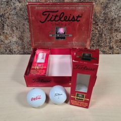 9 X Titleist Pts Wound Golf Balls 3 X 3 Pack Coca Cola Branding Advertising